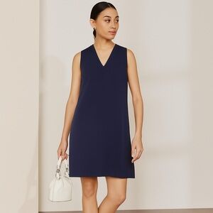 J. Crew Sheath Midi Dress Size XS Navy blue Lining Sleeveless NWT 11